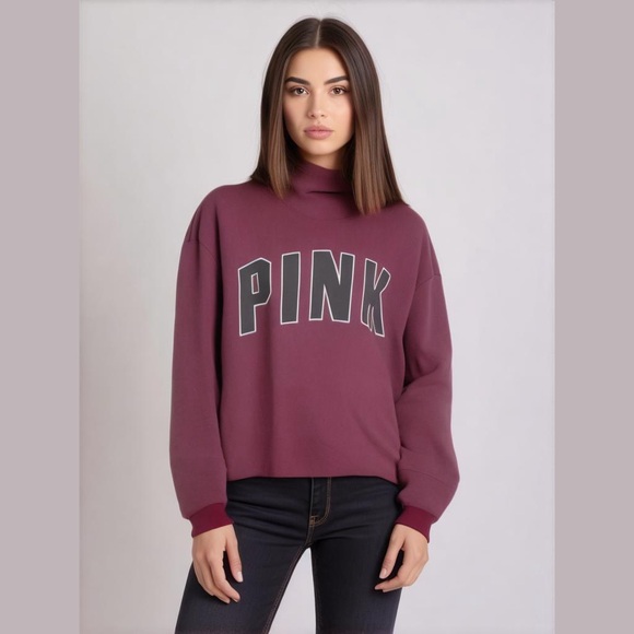 PINK Victoria's Secret Maroon Sweatshirt - Picture 1 of 4